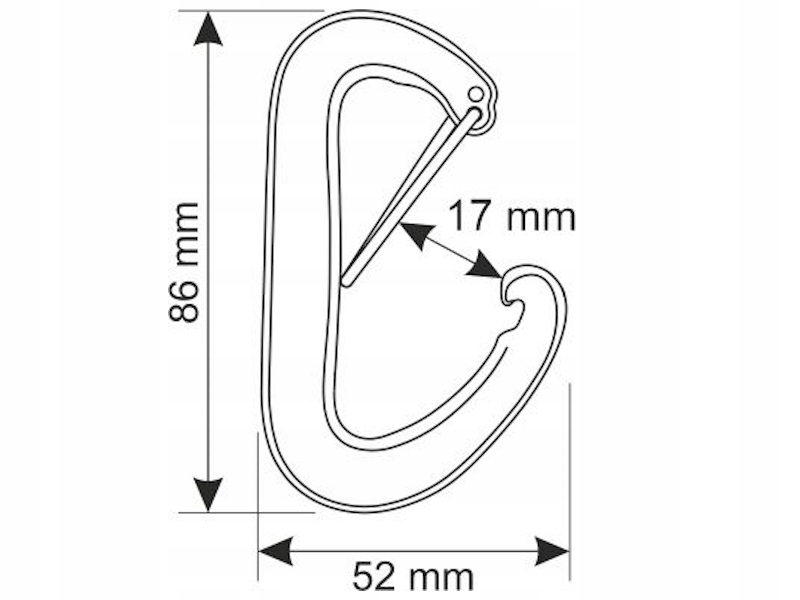 Nano 22 karabinek kolor orange Kolor pomarańczowy