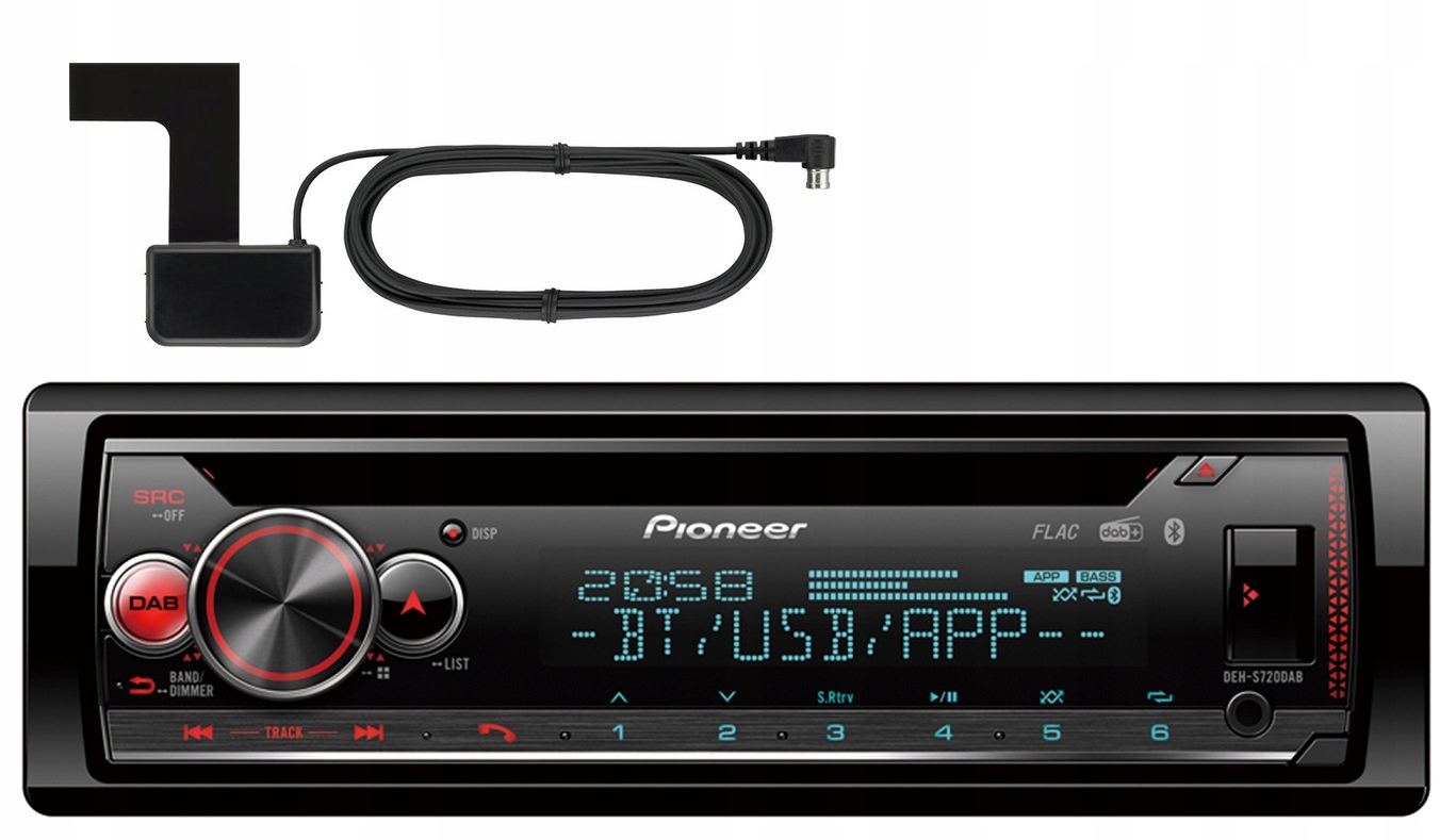 Pioneer DEH-S720DAB Autorádio CD Bluetooth MultiColor anténa Dab
