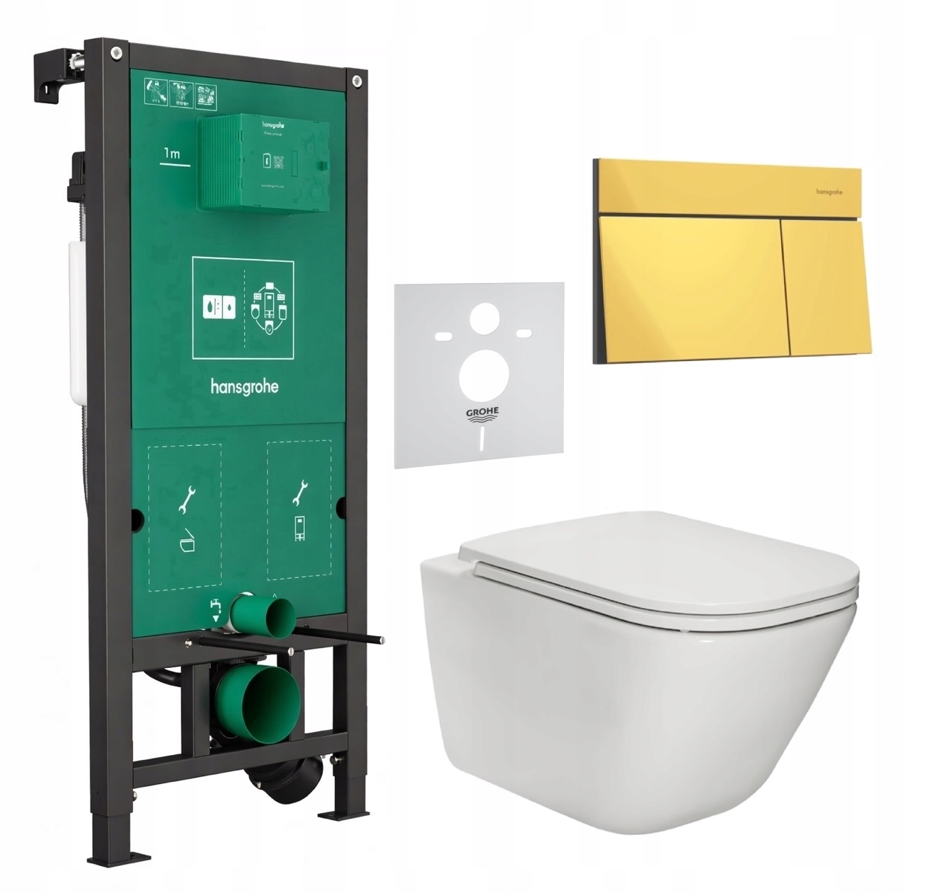 7v1 Wc Sada Stelaz Hansgrohe iFrame Wc Miska Rim Roca Gap Tlačidlo