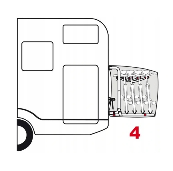 Pokrowiec 4 rowerowy do przyczepy kampera Fiamma Water resistance yes