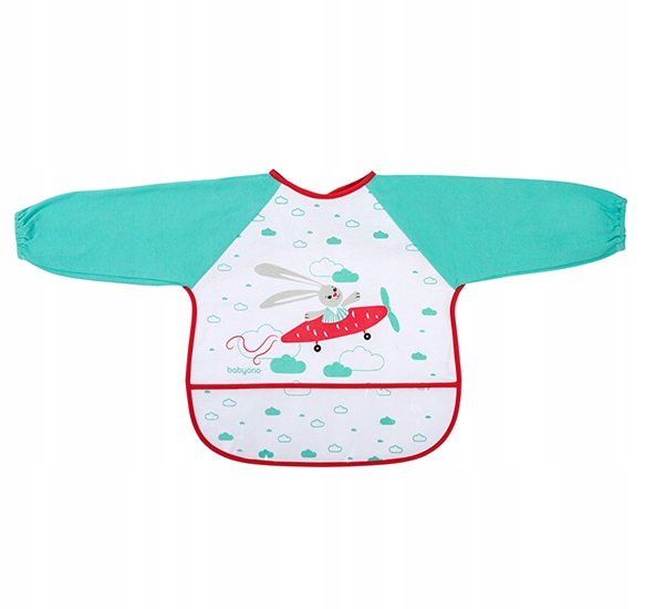 BABYONO ŚLINIAK FARTUSZEK Z RĘKAWKAMI I KIESZONKĄ Marka Babyono