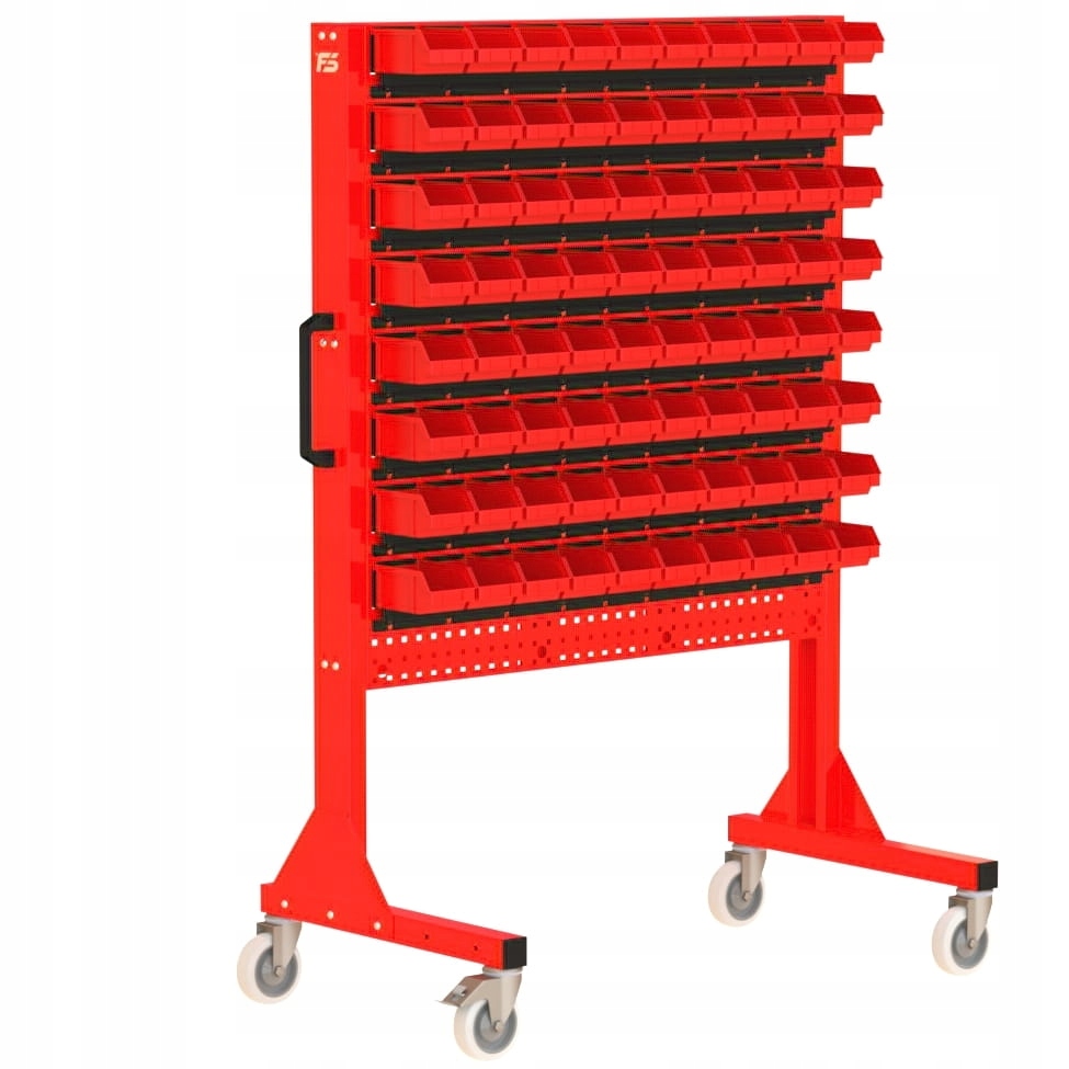 Stojak Narzędziowy garażowy z pojemnikami Kolor czerwony