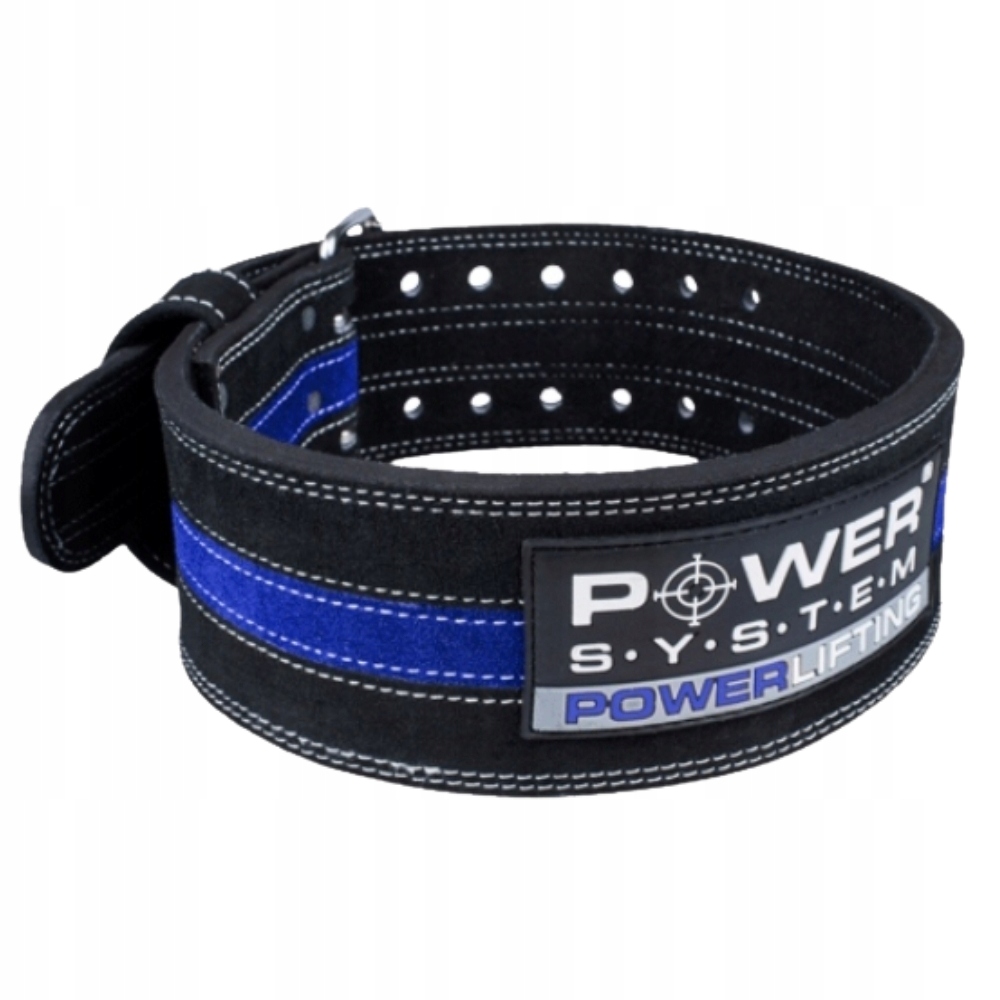 Power System Pás Powerlifting Kožený, Barva Modrá Velikost XXL