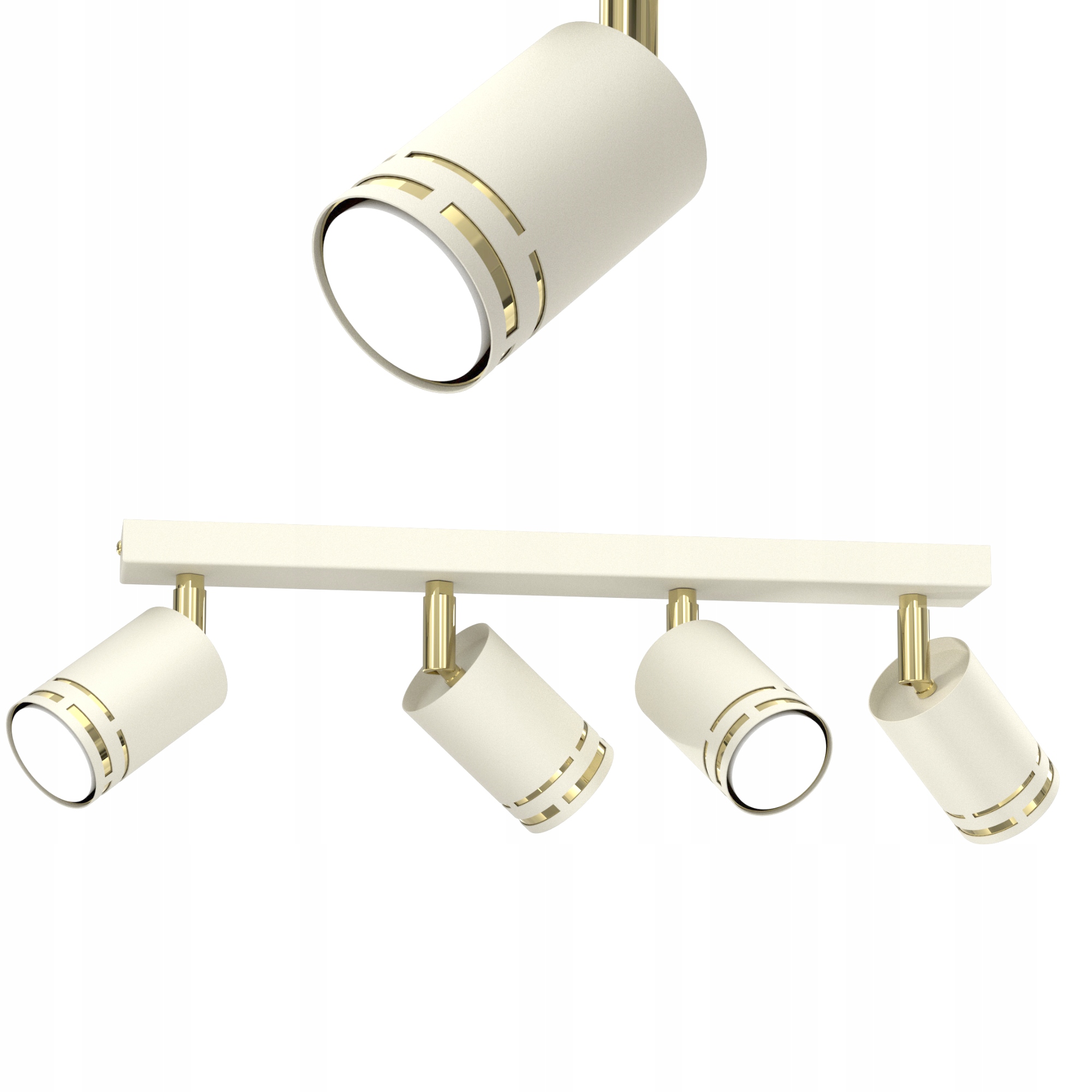 Stropní Svítidlo Stropní Kašmírový Pohyblivý Led GU10 Polská Lampa Spot Reflektor Béžová