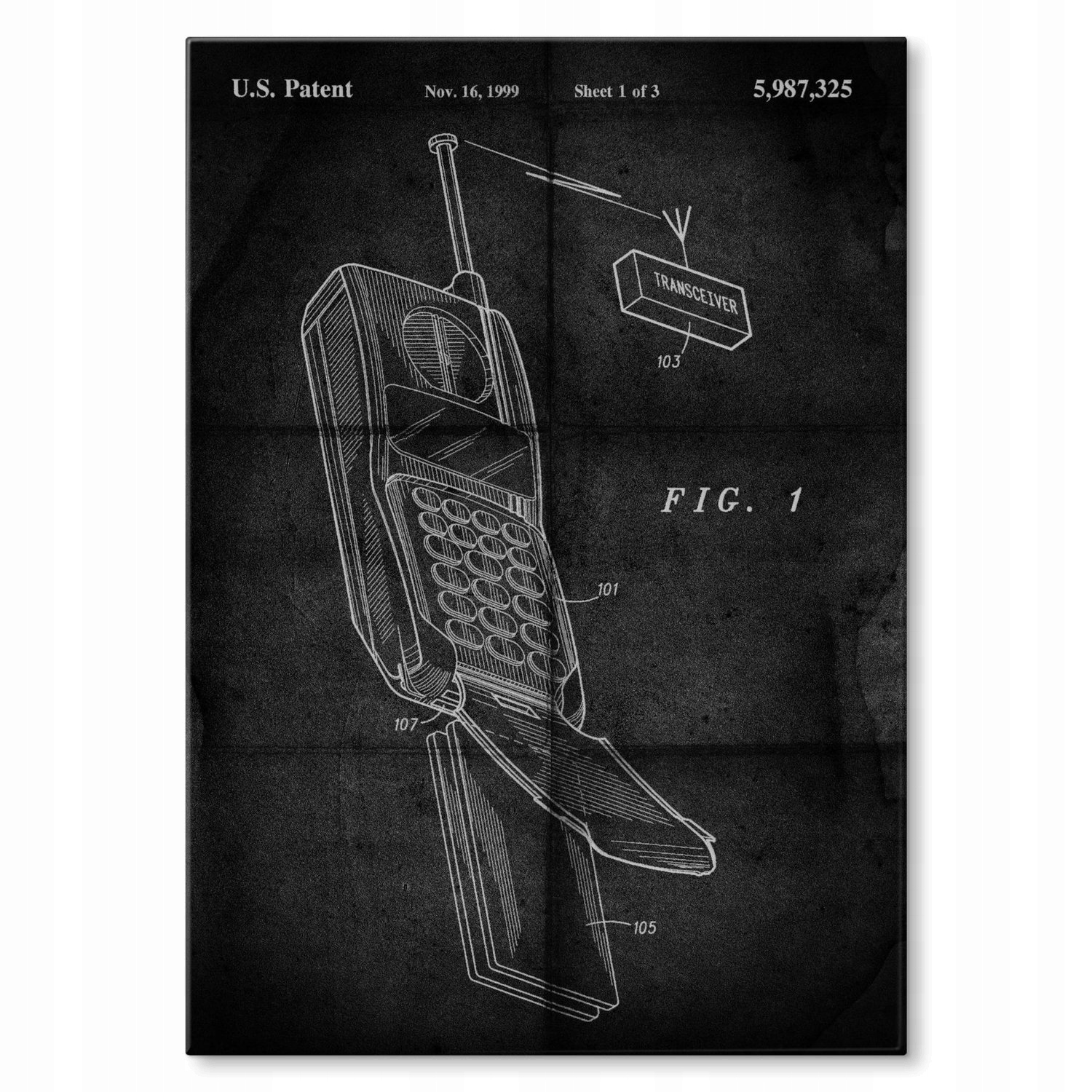 Kovový plakát Mobilní telefon L