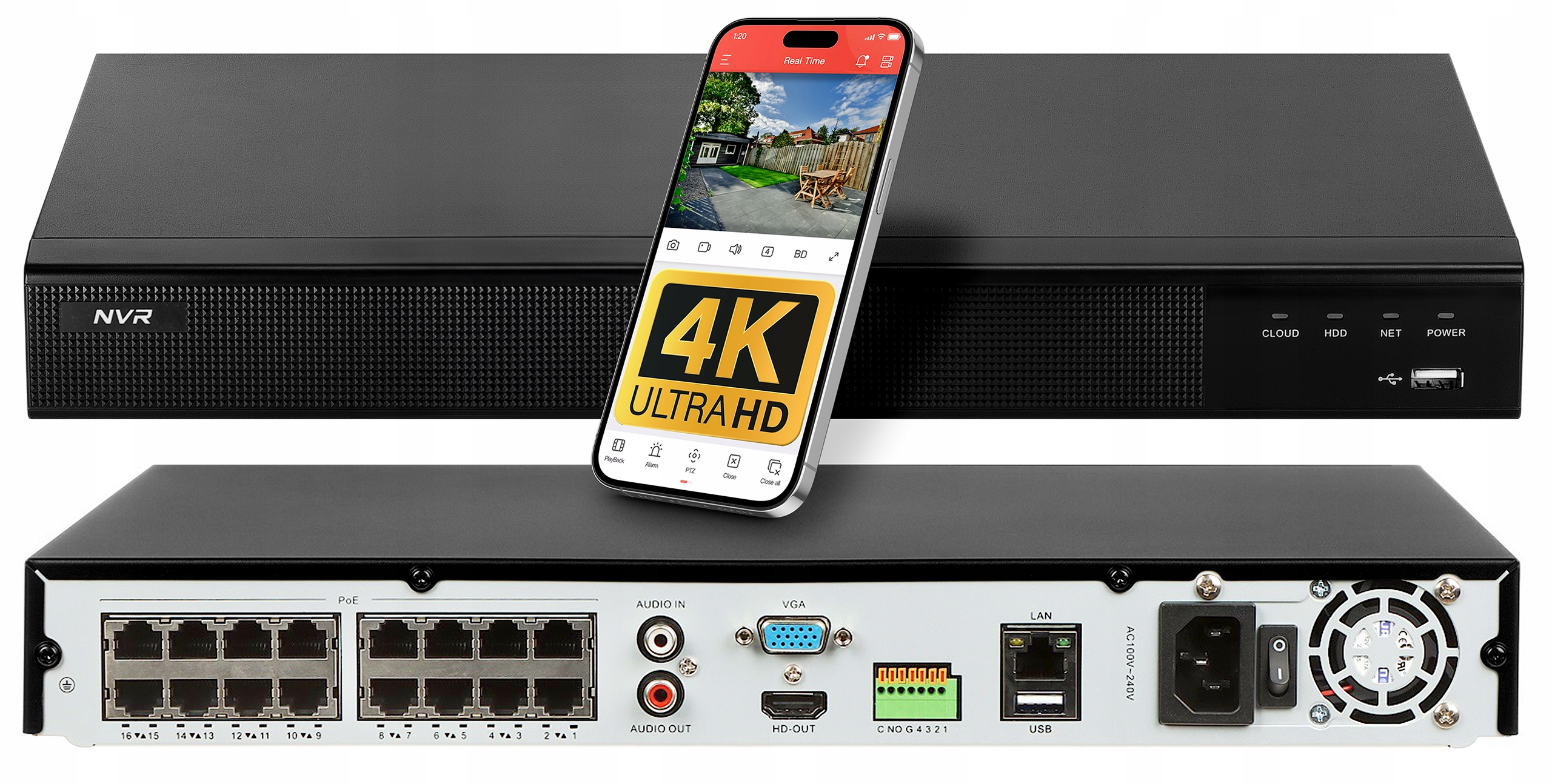 Síťový Záznamník Nvr Ip 32 Kanálový 16xPoE, 12MPx 4K