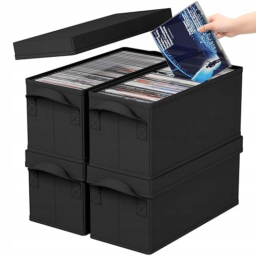 4 Pack Krabiček Na Ukládání CD S Držáky, plastové šperky