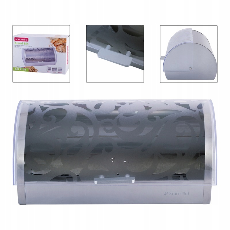 CHLEBAK STALOWY POJEMNIK na CHLEB PIECZYWO BUŁKI Kod producenta KM1102
