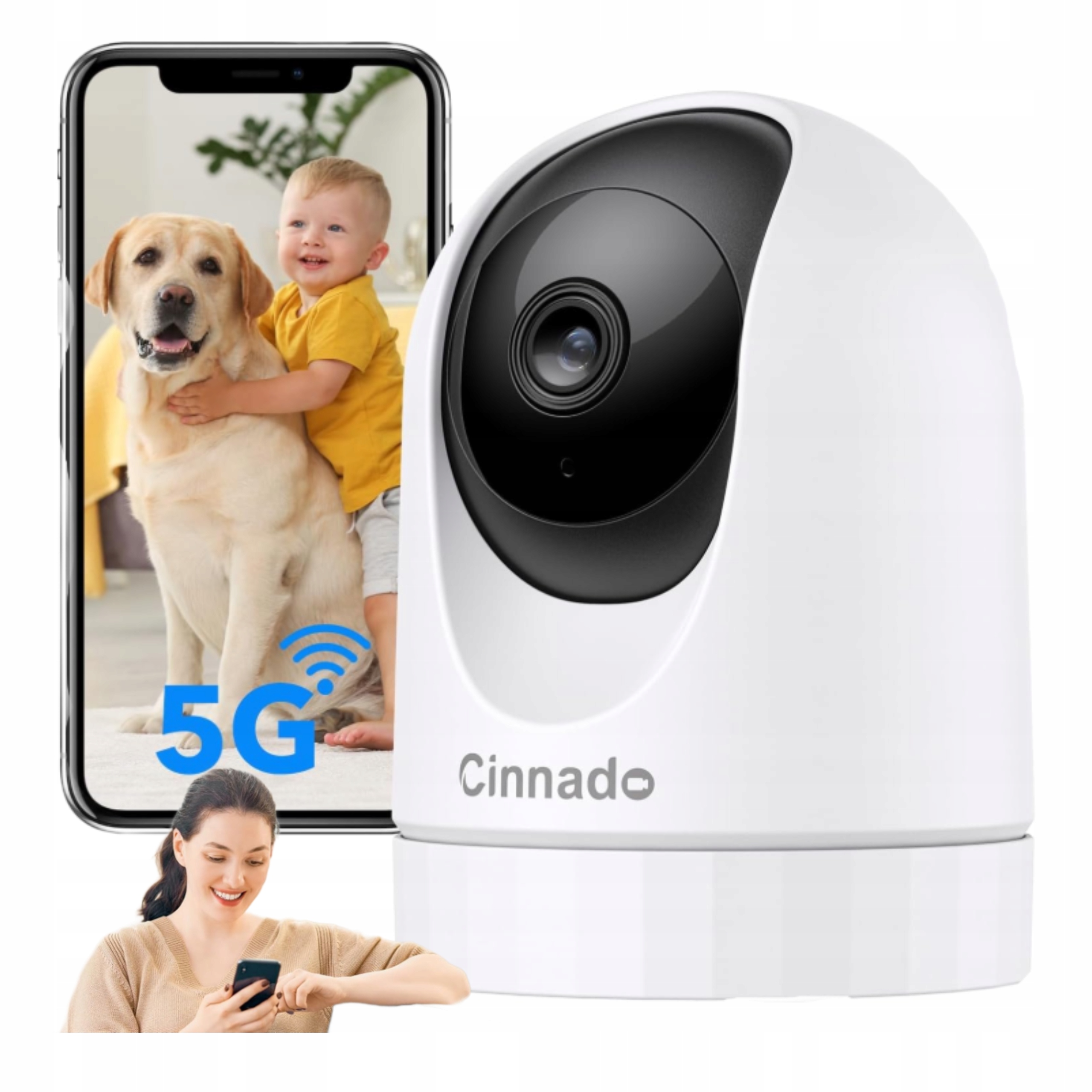 WiFi 5MP 3K monitorovací kamera do dětského domova Sledování pohybu Alexa Noc