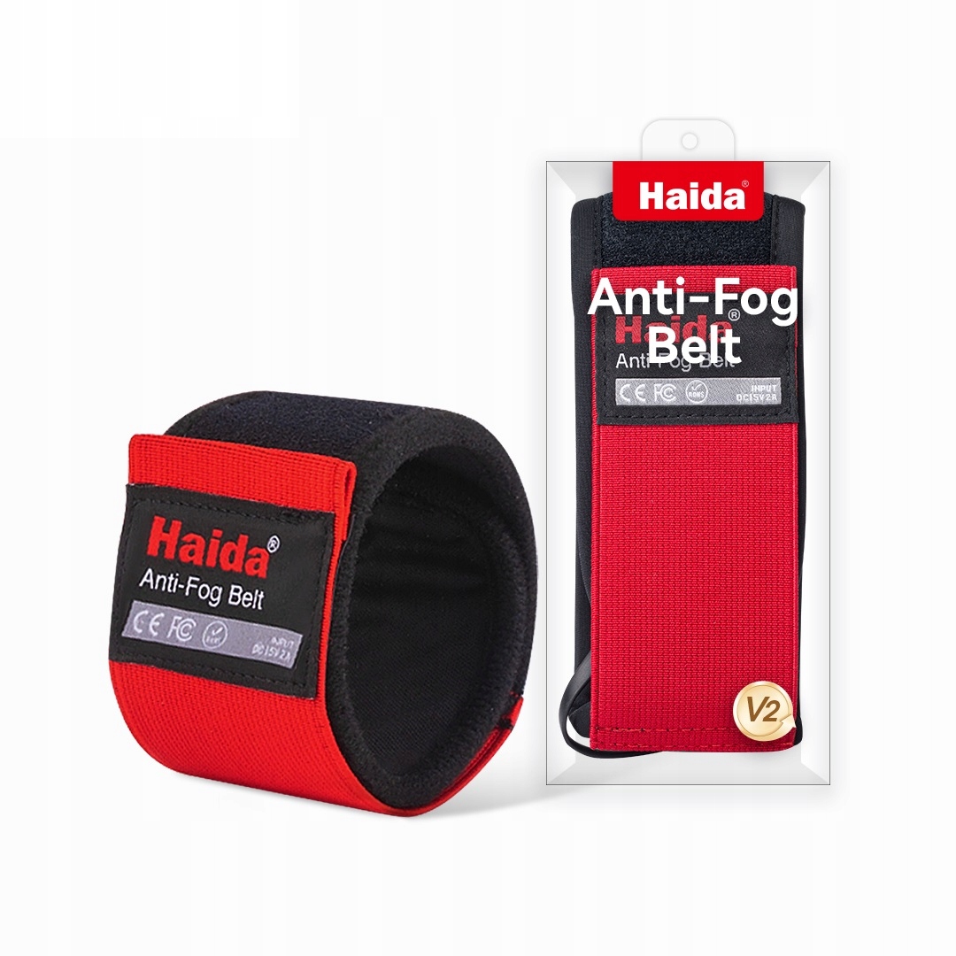 Ohřívací páska na objektiv s funkcí párování Haida Anti Fog Belt (červená)