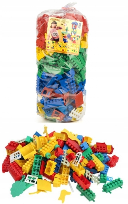 

Klocki budowlane układanka 130 el. plastikowe