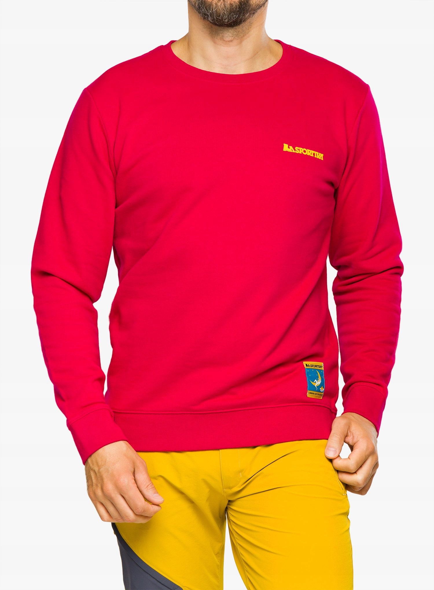 Bluza bez kaptura La Sportiva Climbing on the Moon Sweatshirt fucsia L