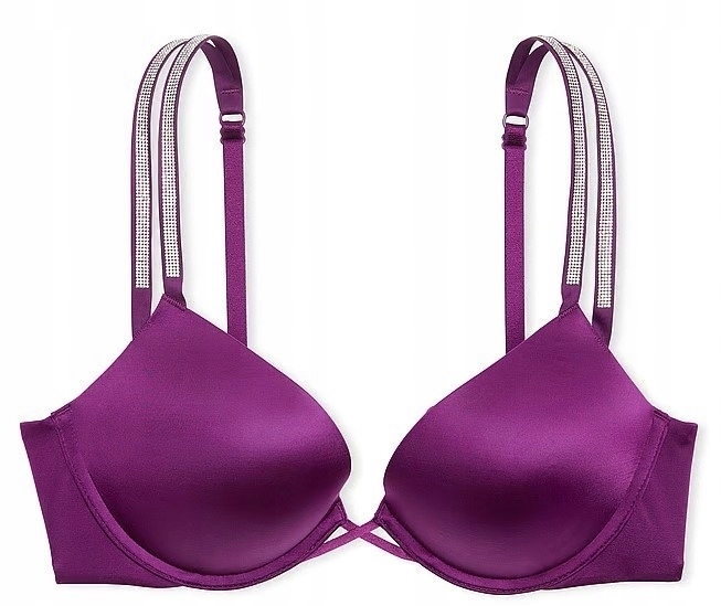 Podprsenka Victoria's Secret Bombshell 2xpush-up zirkony fialová 70B (32B)
