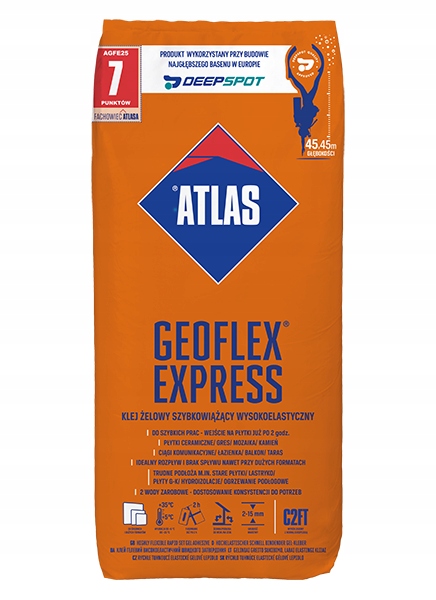 ATLAS GEOFLEX EXPRESS klej żelowy szybki C2FT 25kg