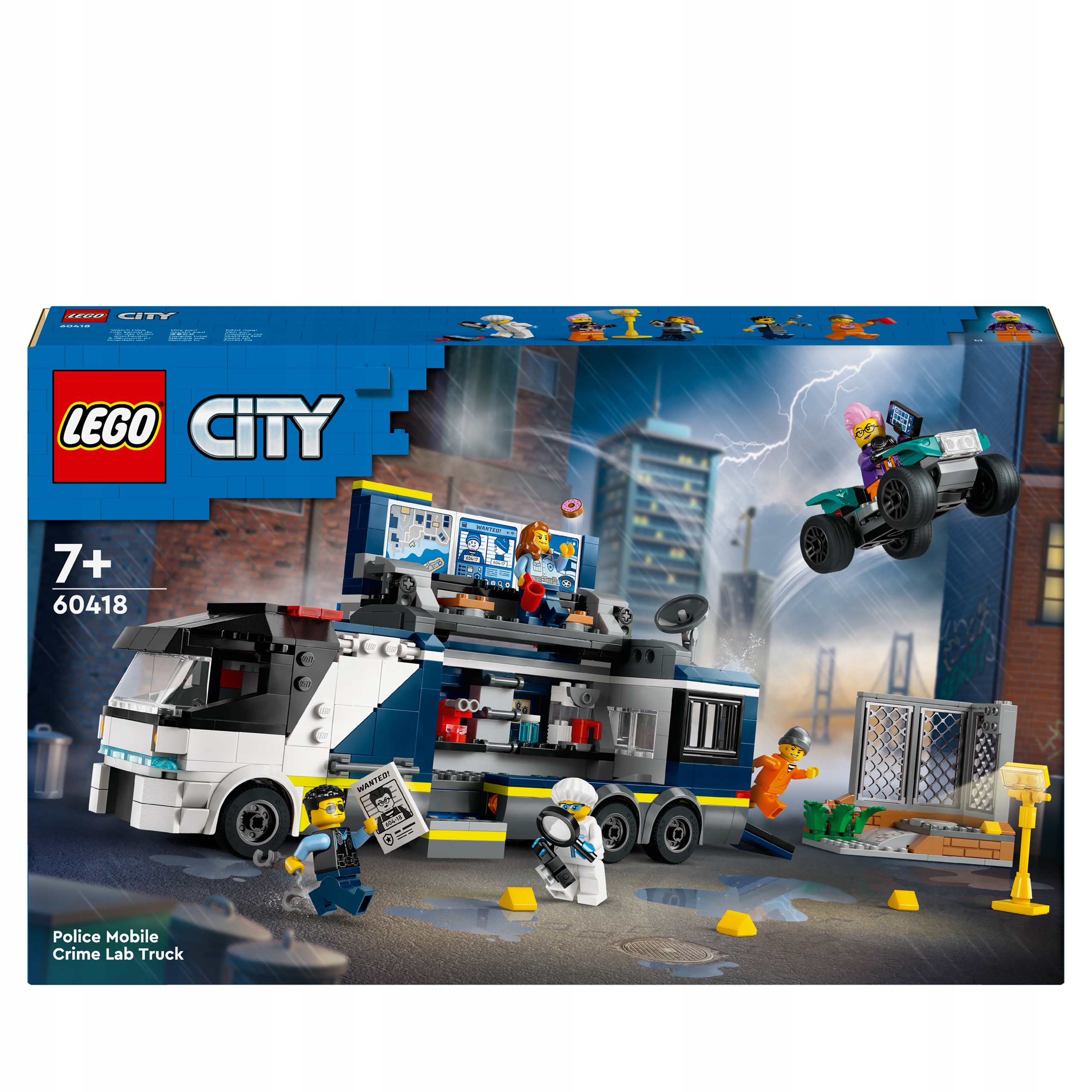 Lego City Policyjna ciężarówka z laboratorium kryminalnym 60418