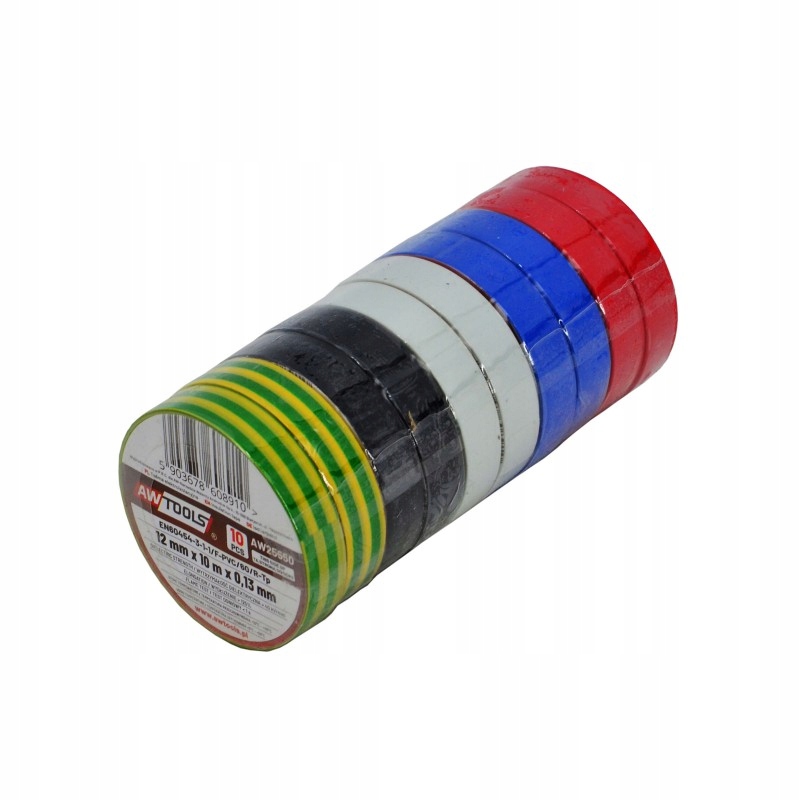 AWTOOLS TAŚMA IZOLACYJNA 19mmx20m MIX AW25560