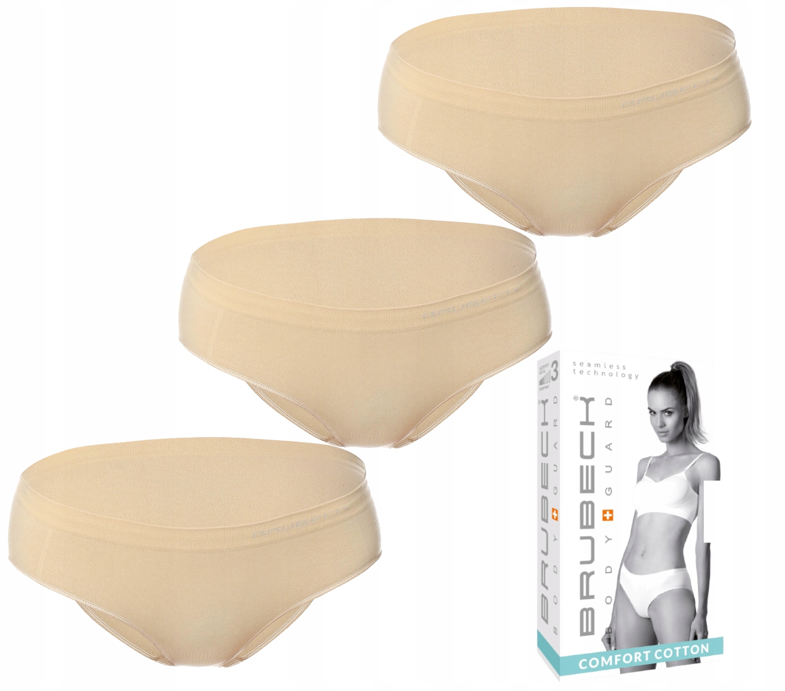 

Zestaw 3-PACK Figi Majtki Hipster Brubeck Bawełna