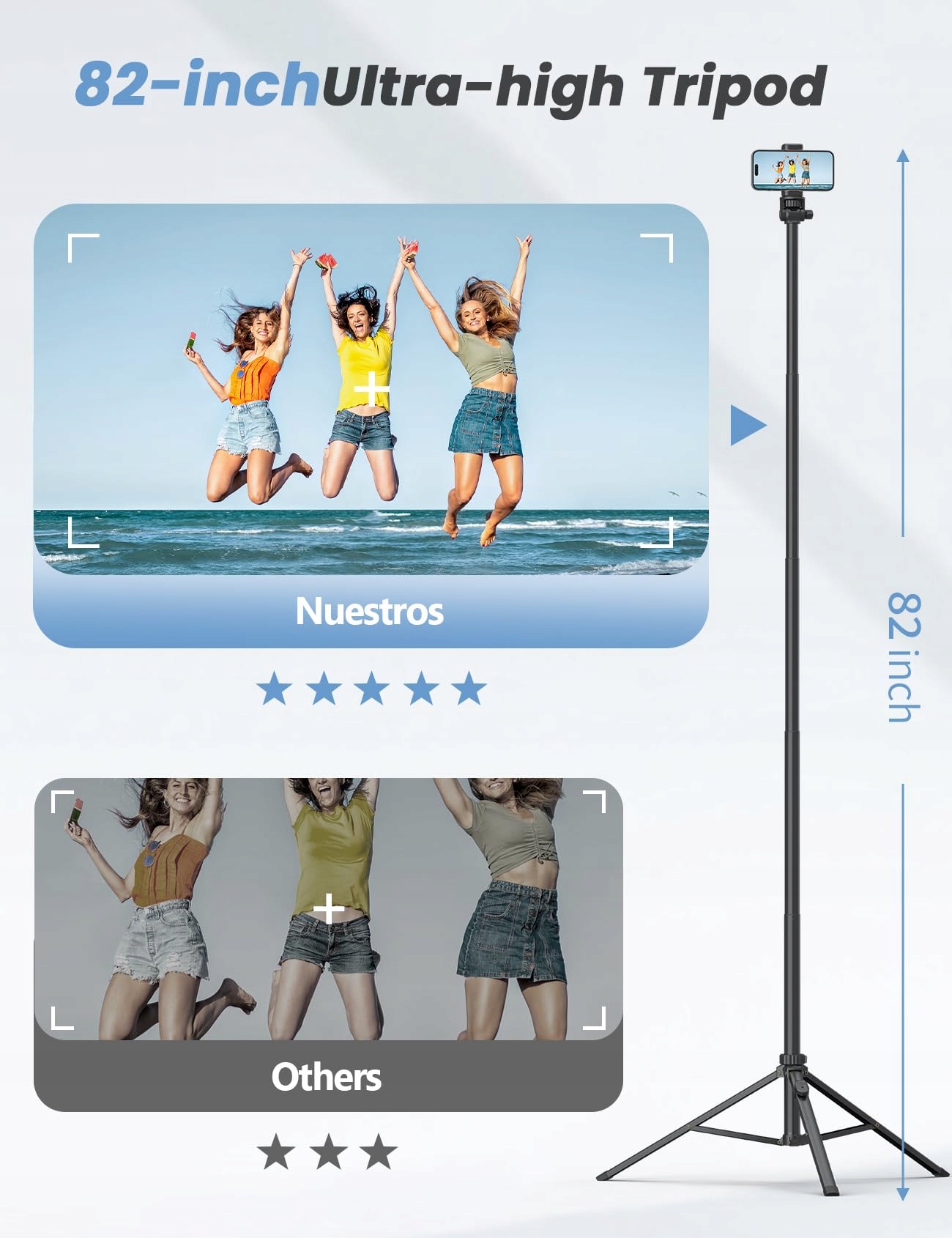 YUMAZLA Statyw Selfie Stick 180cm Do Smartfonów iPhone Samsung — miniatura 3