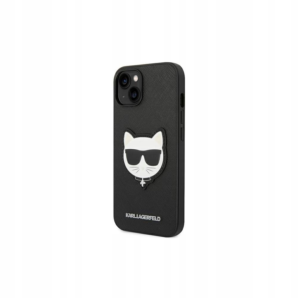 Karl Lagerfeld Pouzdro Saffiano Choupette Head Patch pro iPhone 14 Pro Max