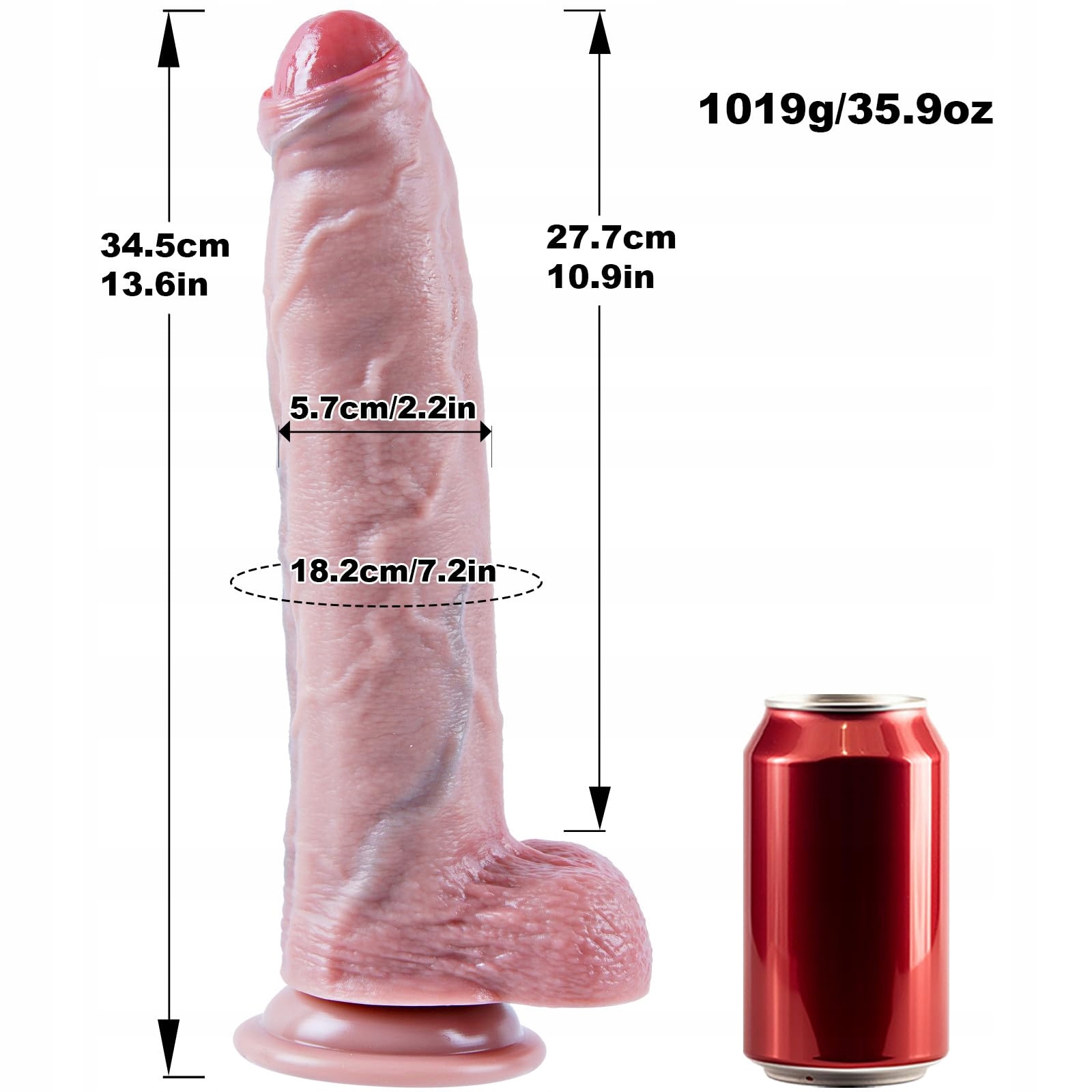 XXXL OGROMNY REALISTYCZNY DILDO Z SILIKONU DLA ZAAWANSOWANYCH UŻYTKOWNIKÓW — miniatura 7