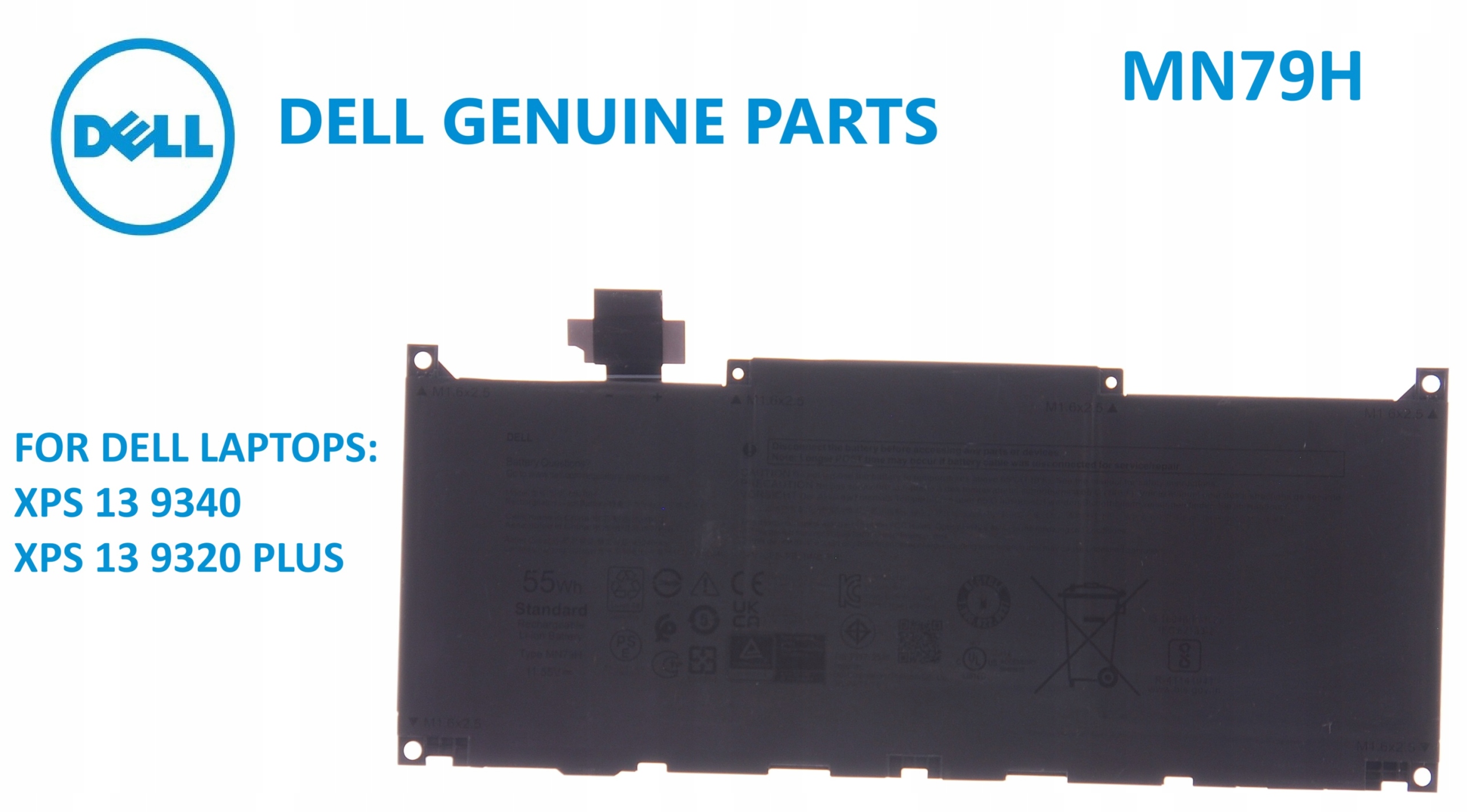 Batéria Dell Xps 13 Plus 9320 Xps 13 9320 MN79H