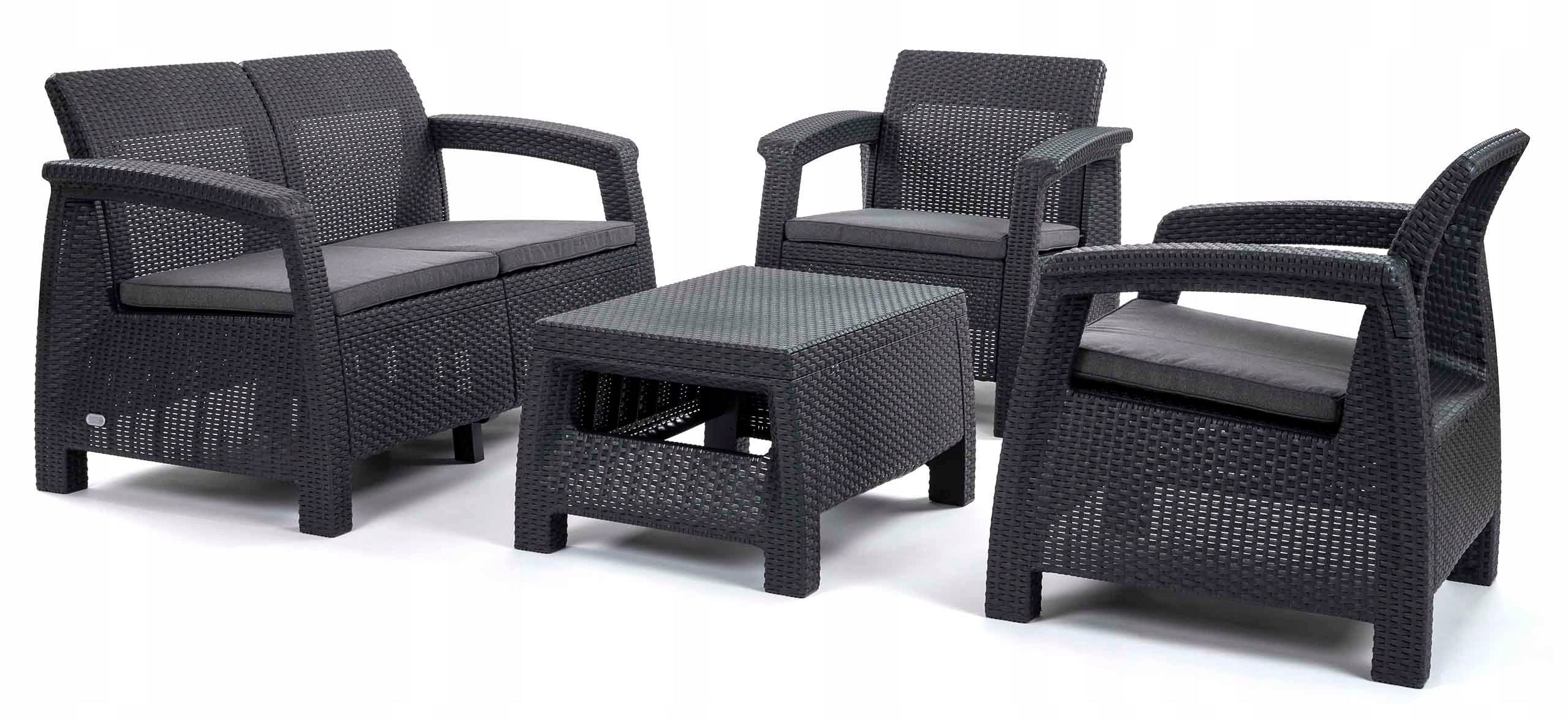 

Zestaw Mebli Ogrodowych kawowy Corfu Set grafitowy