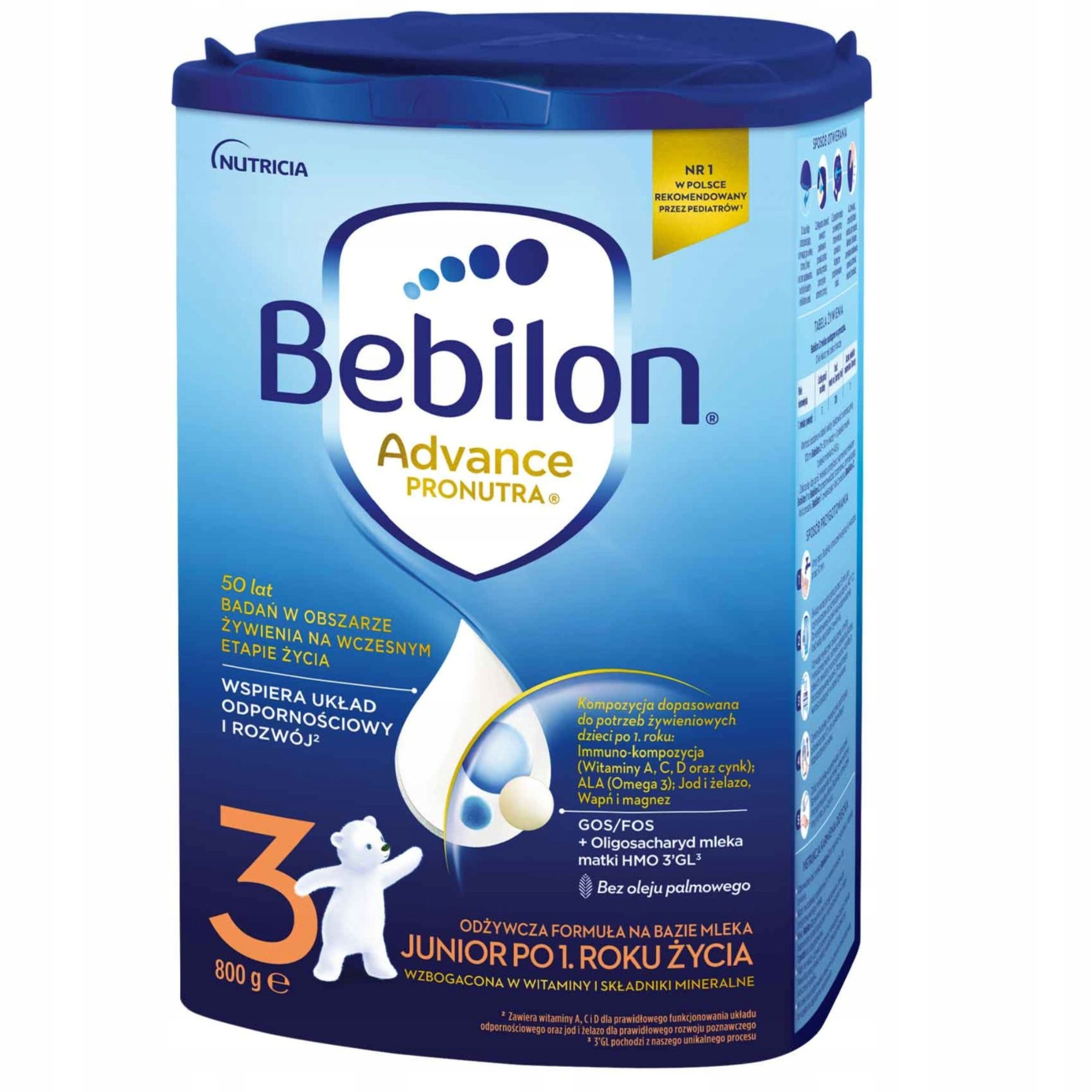 Bebilon 3 Pronutra Advance mleko modyfikowane po 1 roku 800 g