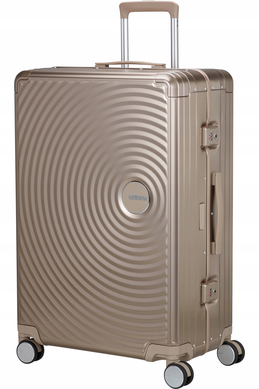 Kufr American Tourister Soundbox Alu 77 cm hnědý