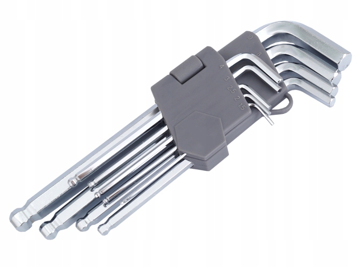

Klucze Imbusowe Hex Kuliste Zestaw 180 mm 9 szt