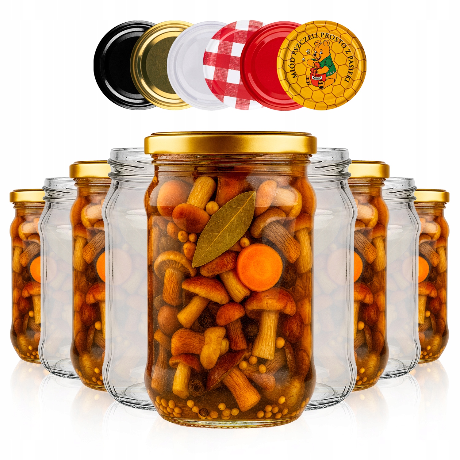 50 x Sklenice Na Zavařeniny Houby Povidla 320 ML Sklenice 315 Džem Med Dárek