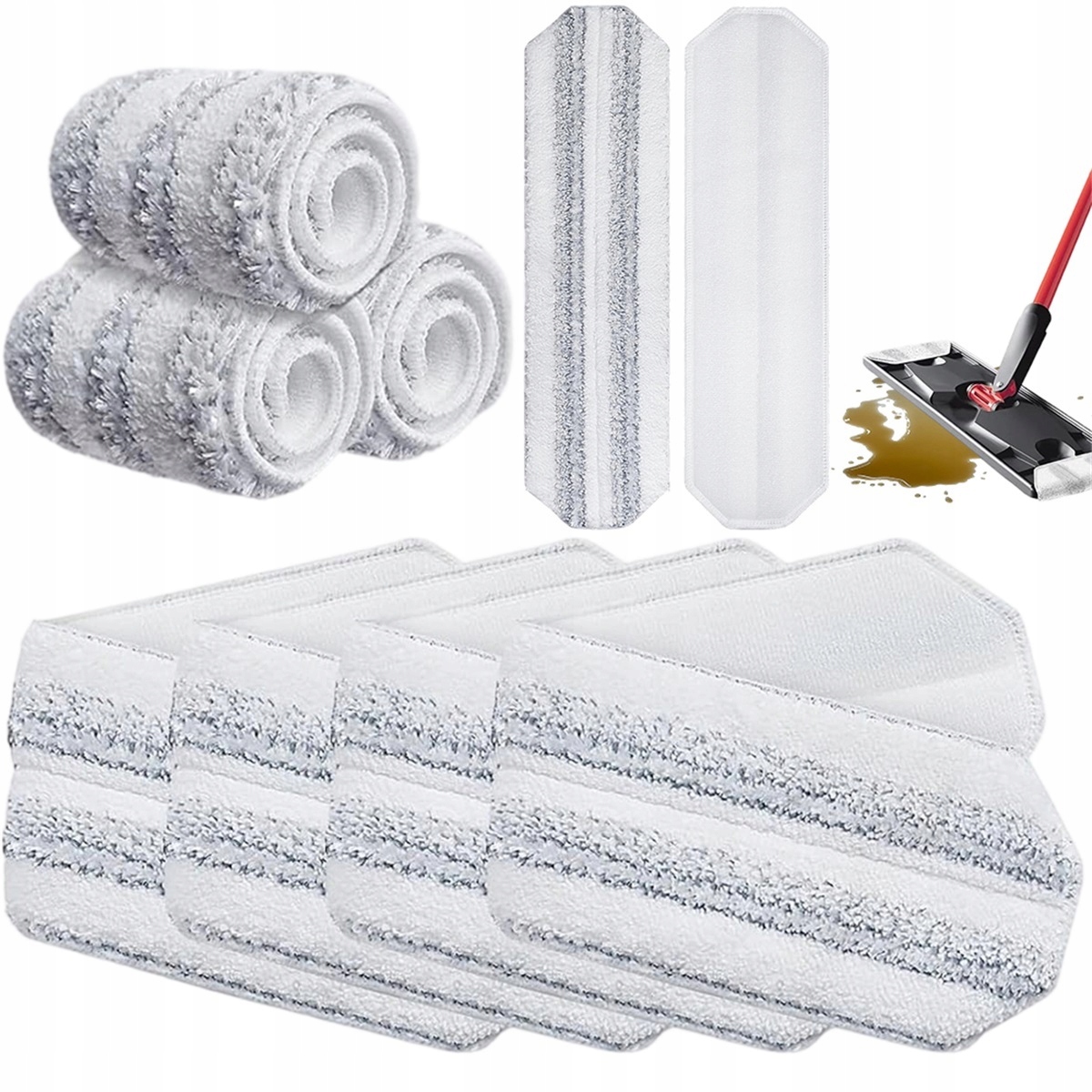 Levně 10 Ks Podložek Pro O-cedar H2PRO Z Mikrovláken Pro Různé Podlahy