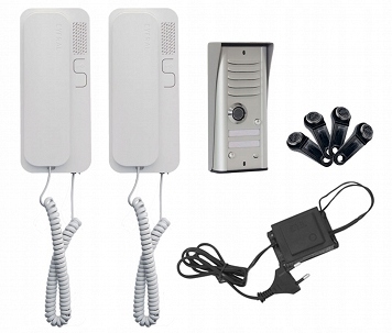 2-rodinný domofonový set z hliníka Cosmo R2 Cyfral