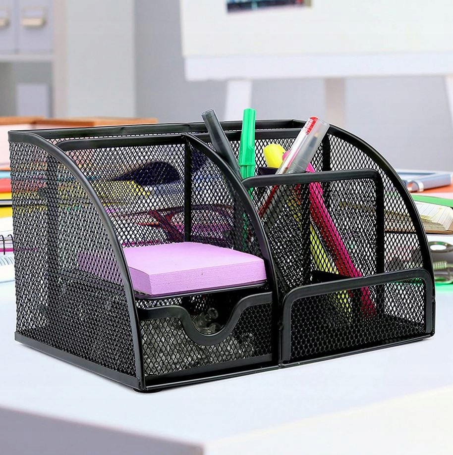 Przybornik na Biurko Organizer 6 Komór + Szufladka Marka MAALEO