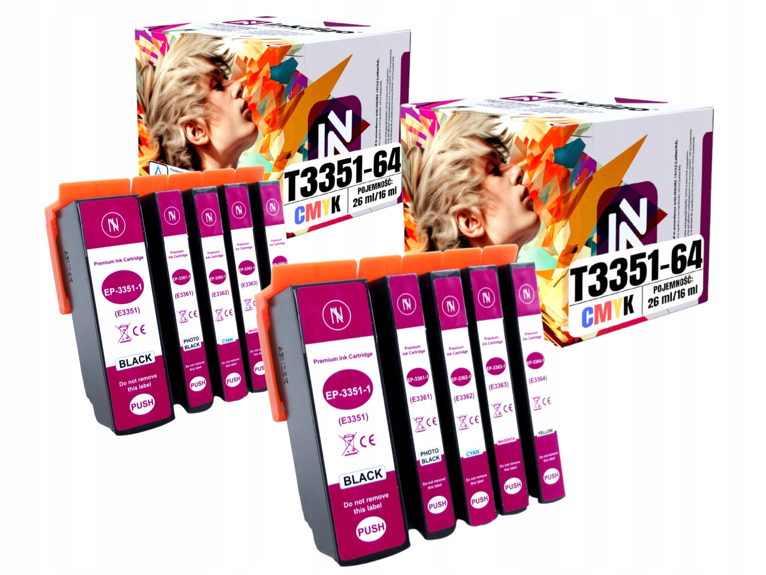 10 x náhradní inkoust pro Epson Expression Premium XP530 XP640 XP645 XP830 XP900