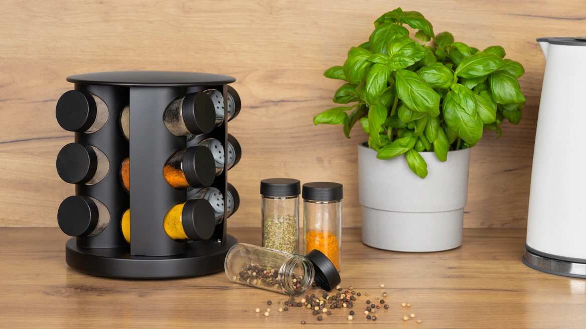 Stojak obrotowy na przyprawy Elitehoff E-8103 czarny EAN (GTIN) 5907768781033