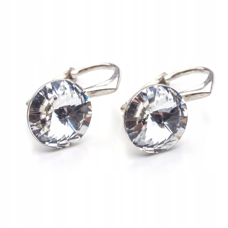 

Srebrne kolczyki 925 z kr. Swarovski Rivoli 8 Cry.