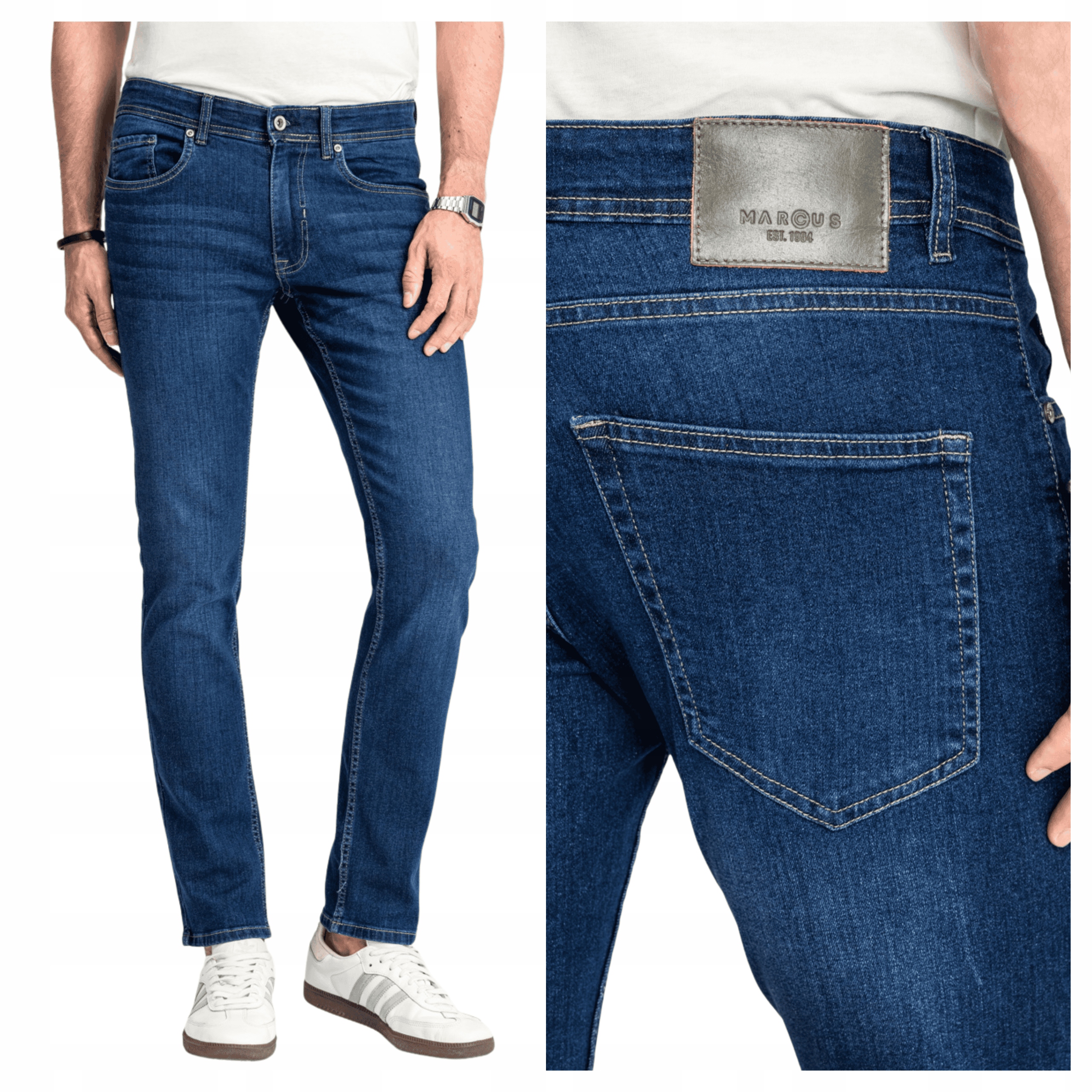 Pánské džínové kalhoty Marcus Felix 2160 Modré Denim Regular W36 L32