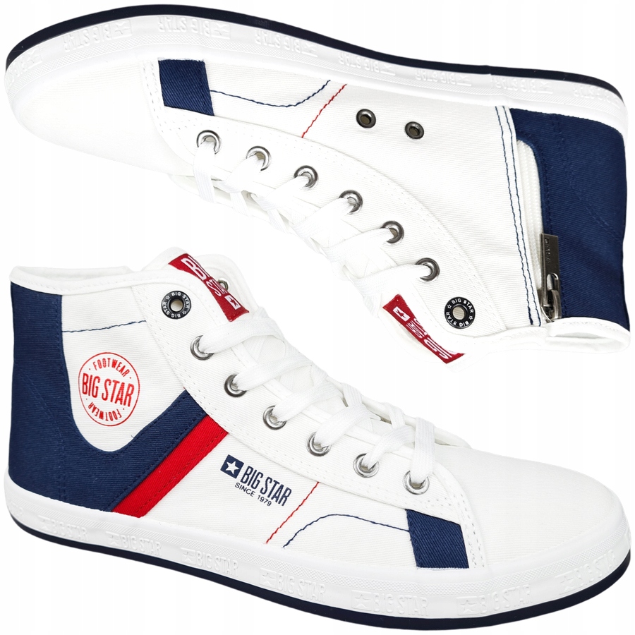 

Big Star trampki męskie wysokie białe HH174029 40
