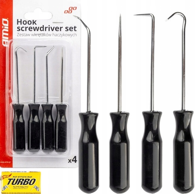 Zestaw 4 Sztuk Picków Picki Haczyków Haków Z Rękojeścią Groty