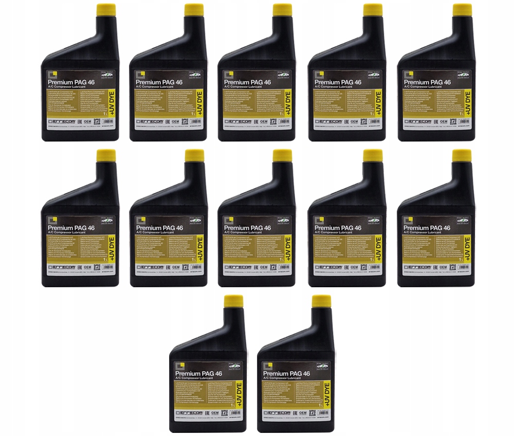 Olej klimatizácie Premium PAG46 Uv Barvnik Errecom 12 x 1L ND8 12L