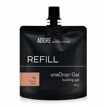 Adore Refill One Drop Gel No.10 Brown Sugar pro prodlužování nehtů, 60 g