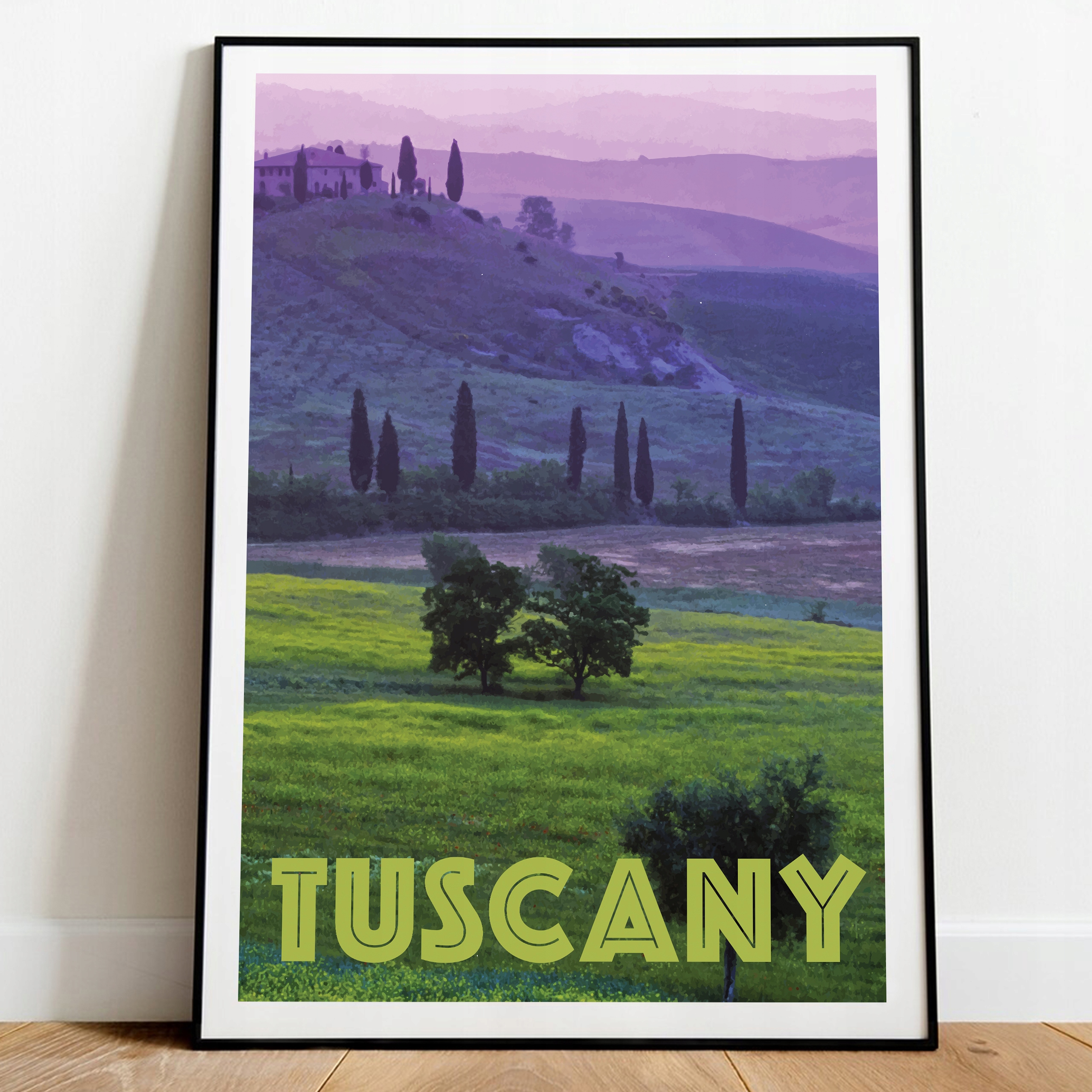 

Plakat Toskania Włochy Podróże Obraz Fiolet A3