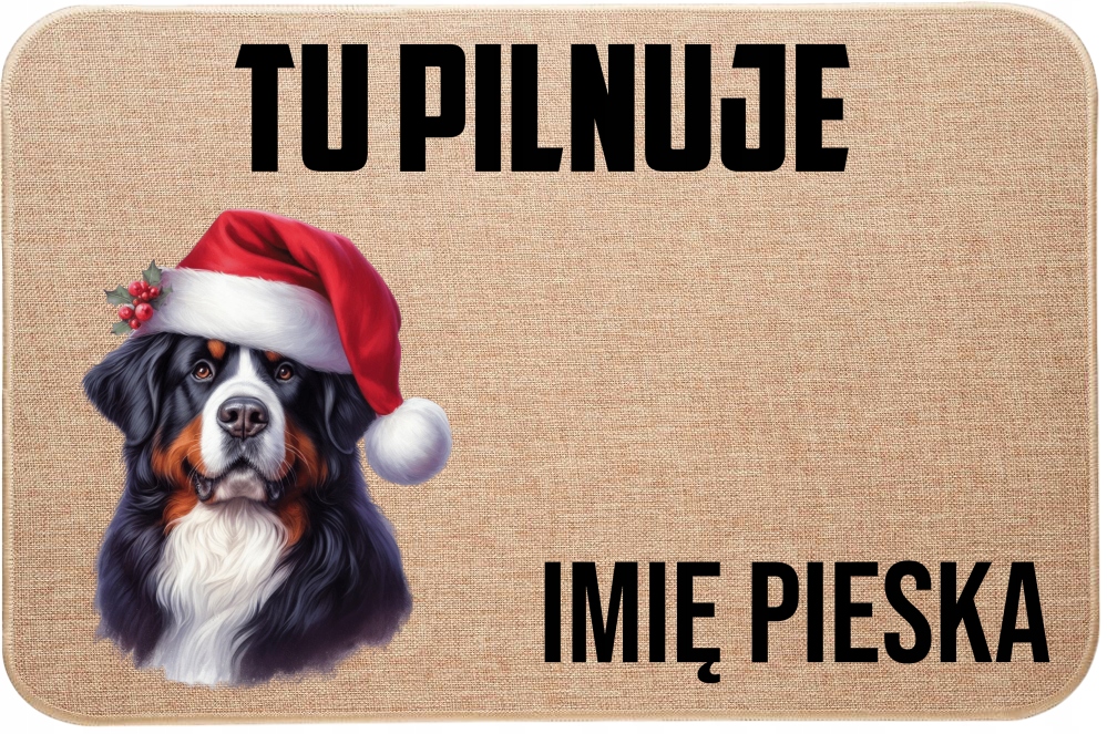 Lněná Vánoční Stěračka Tu Hlídá Jméno Bernský salašnický pes