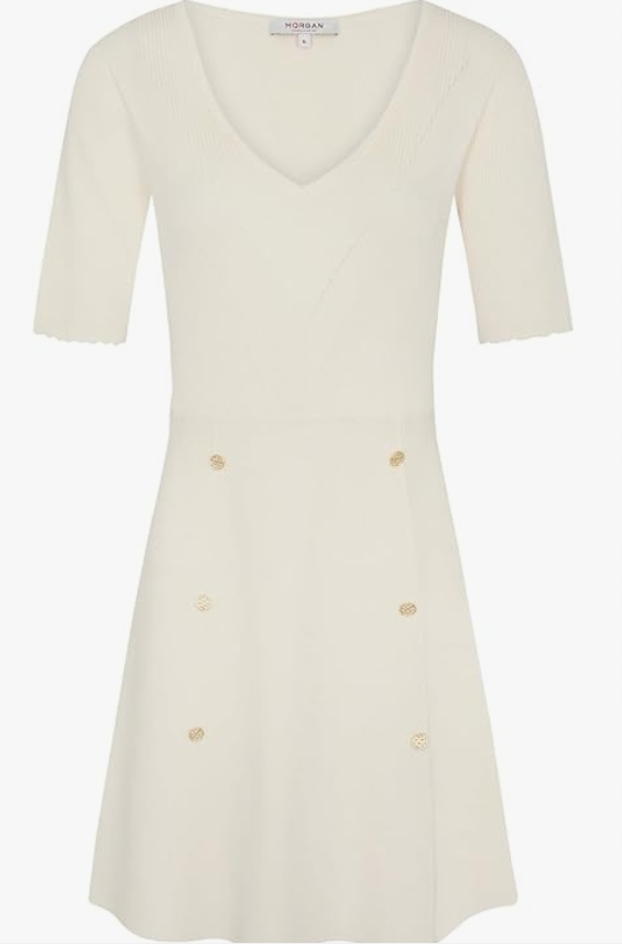 Morgan šaty Rmalice béžová mini prošívaná velikost M