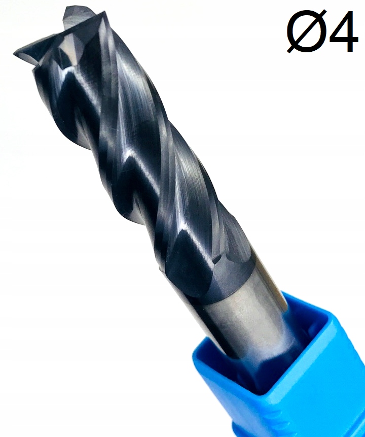 

Frez Węglik fi 4mm 4-p Vhm 45HRC węglikowy Cnc
