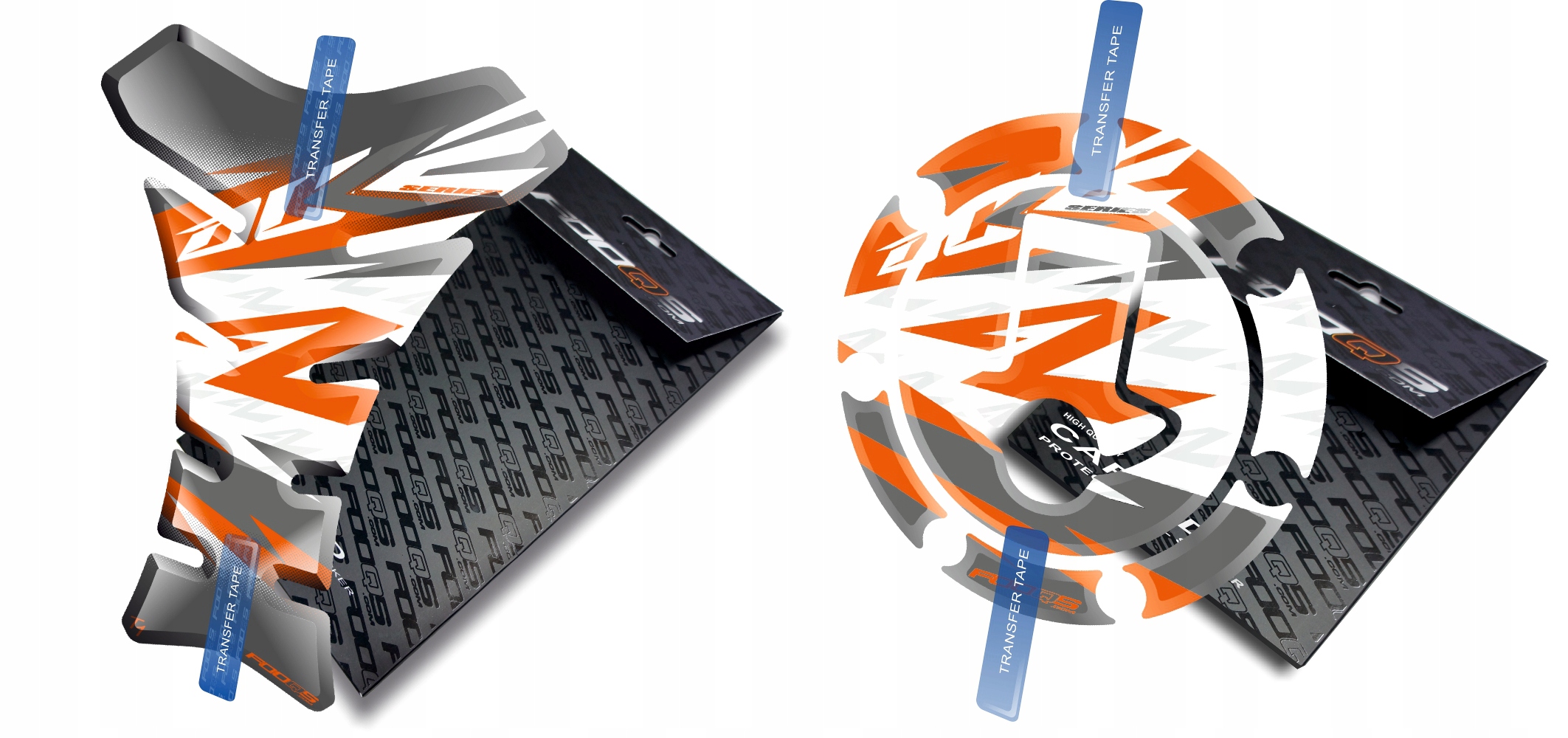Tank-pad Cap-pad od firmy Fooqs pro Ktm Duke 125 250 390 600 790 1029 Bílý