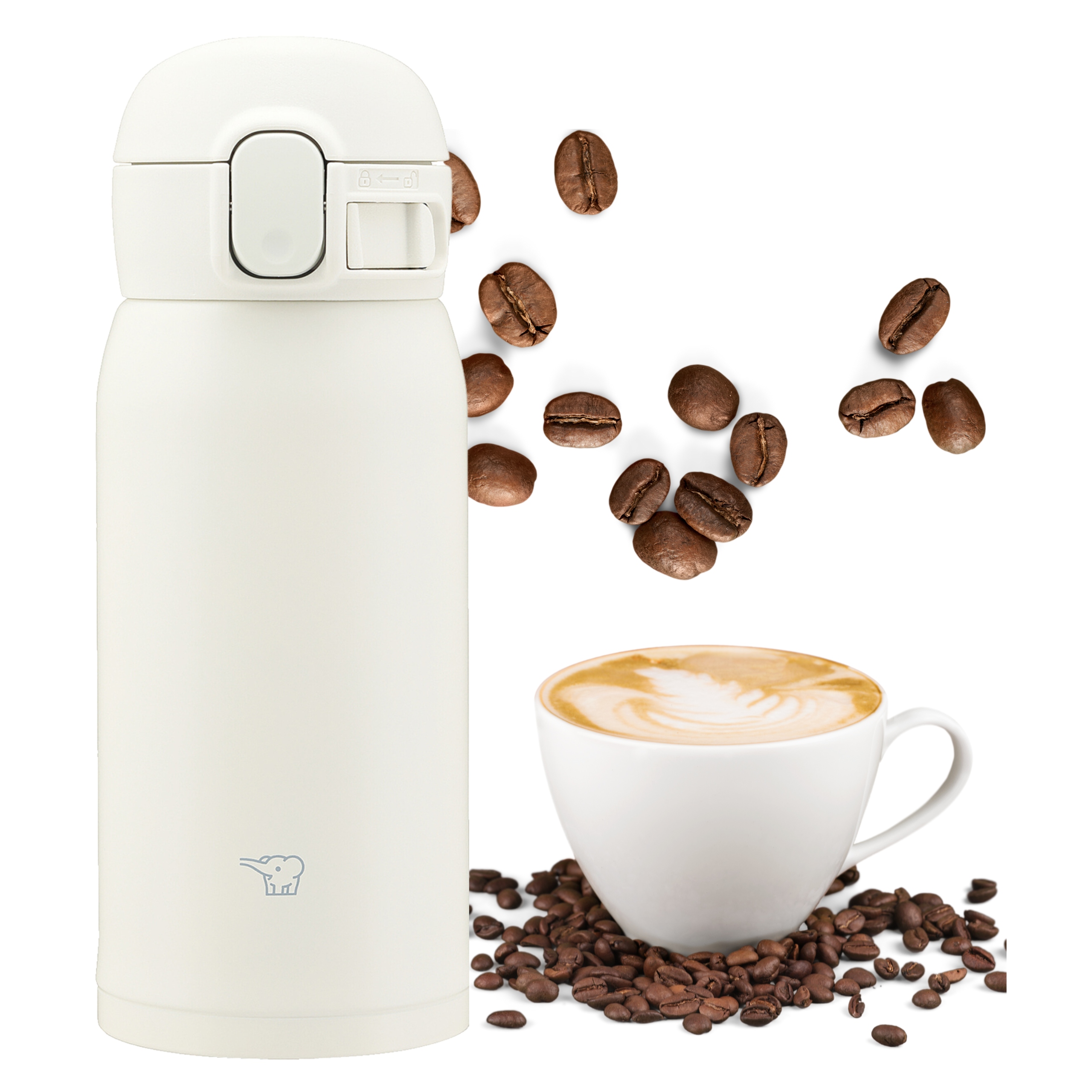 Termohrnek na kávu do kanceláře Zojirushi SM-WS36-WM 360 ml Bílý