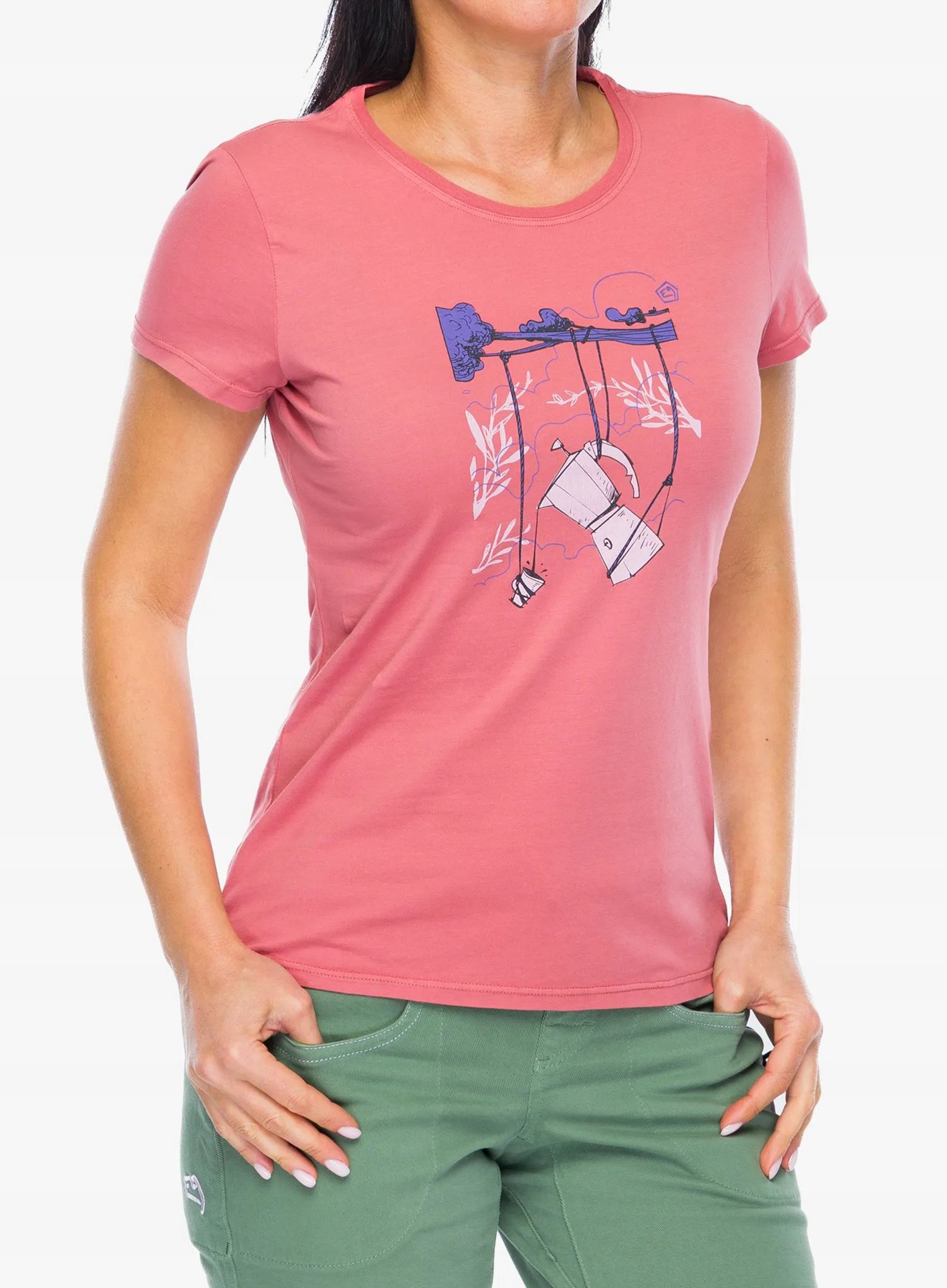 Dámské lezecké tričko E9 Bond pink S