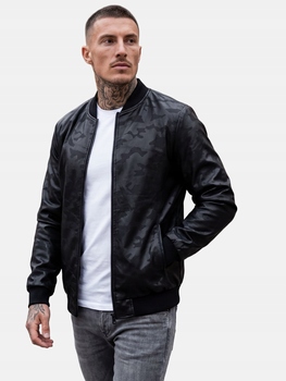 Černá kožená pánská Bunda 3A63 Denley_2XL