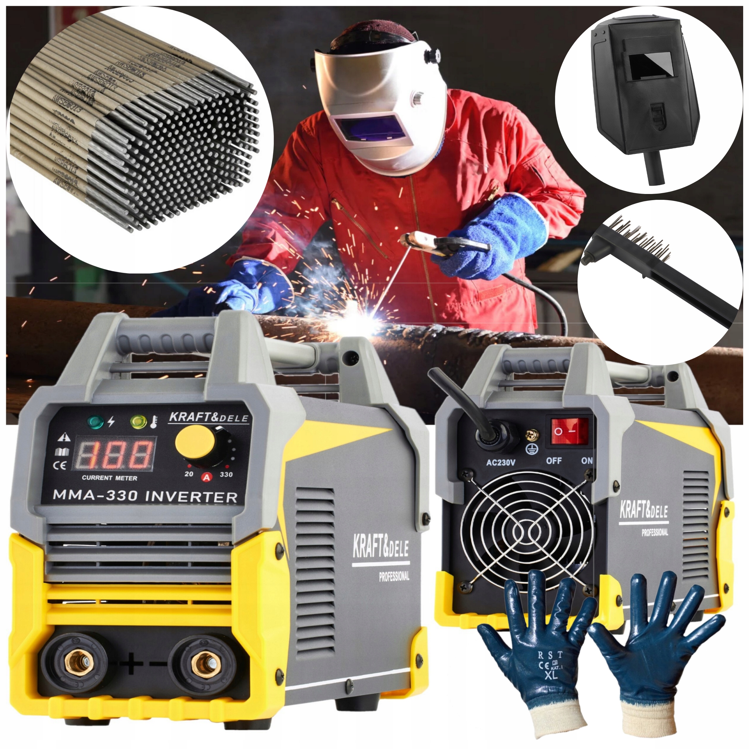 Spawarka inwertorowa Kraft&Dele 20-330 A 230 6,98 kVA (5906063504767 ...